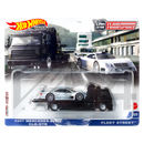 Hot Wheels 1:64 Team Transport 2023 W Case Assortment 1997 Mercedes-Benz CLK-GTR with Black Fleet Street Hauler