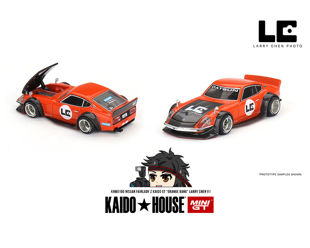 Kaido House x Mini GT Datsun Fairlady Z Larry Chen V1 - Orange Bang