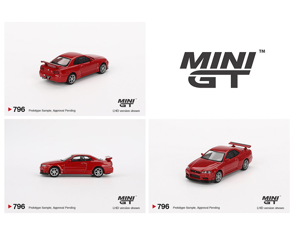 Diecast 164 | Mini GT Nissan Skyline R34 V-Spec Active Red