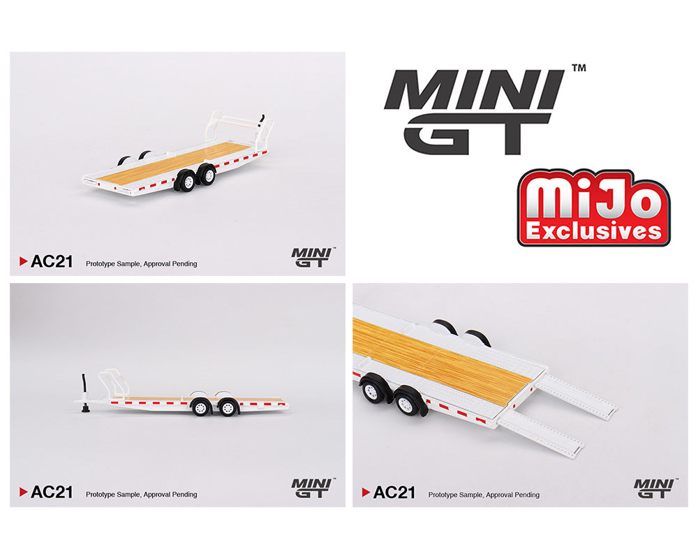 Mini GT Car Hauler Trailer - White