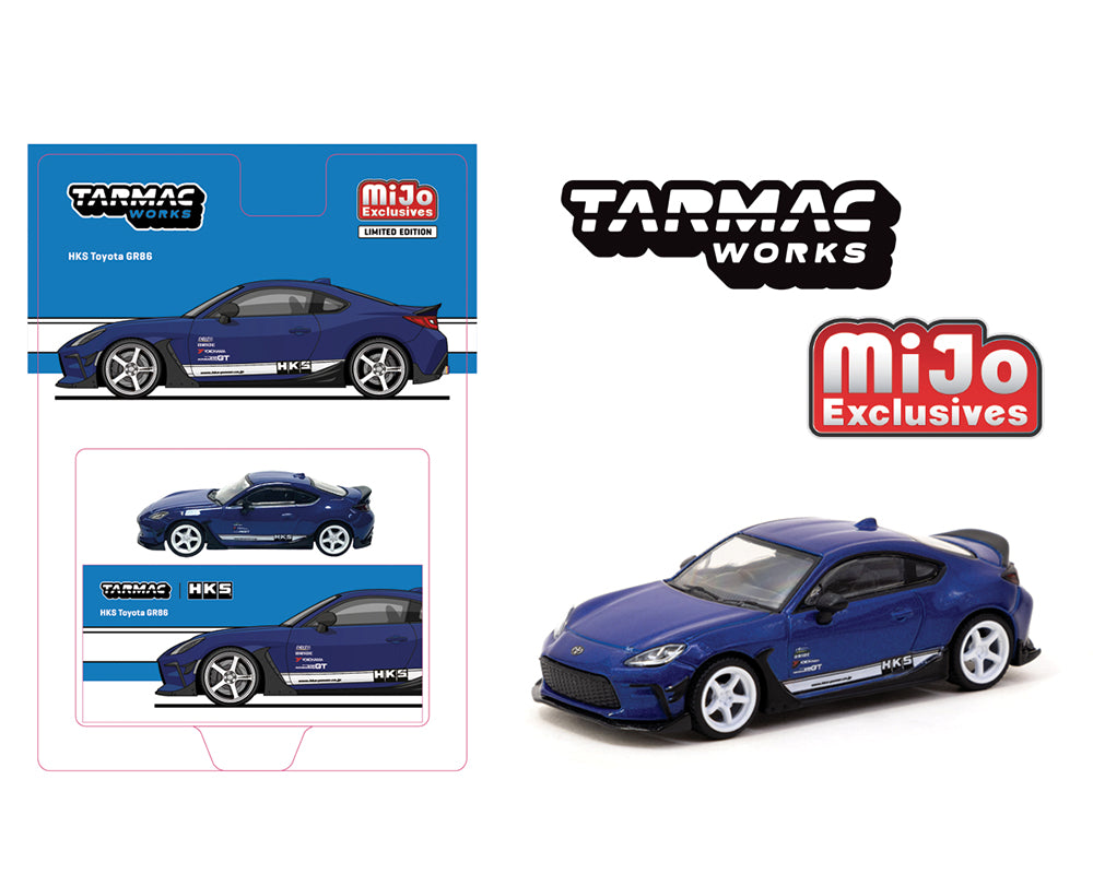 Tarmac Works HKS Toyota GR86 Blue Metallic - Global64