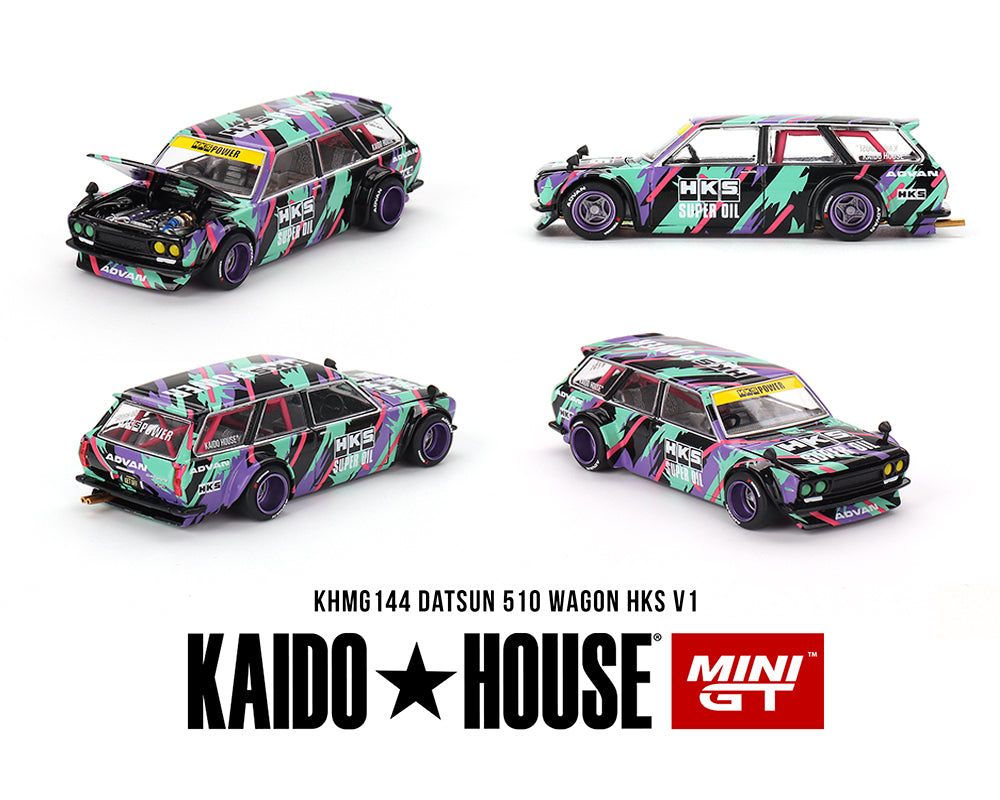 Diecast 164 Kaido House 510 Datsun Wagon HKS Oil Splash