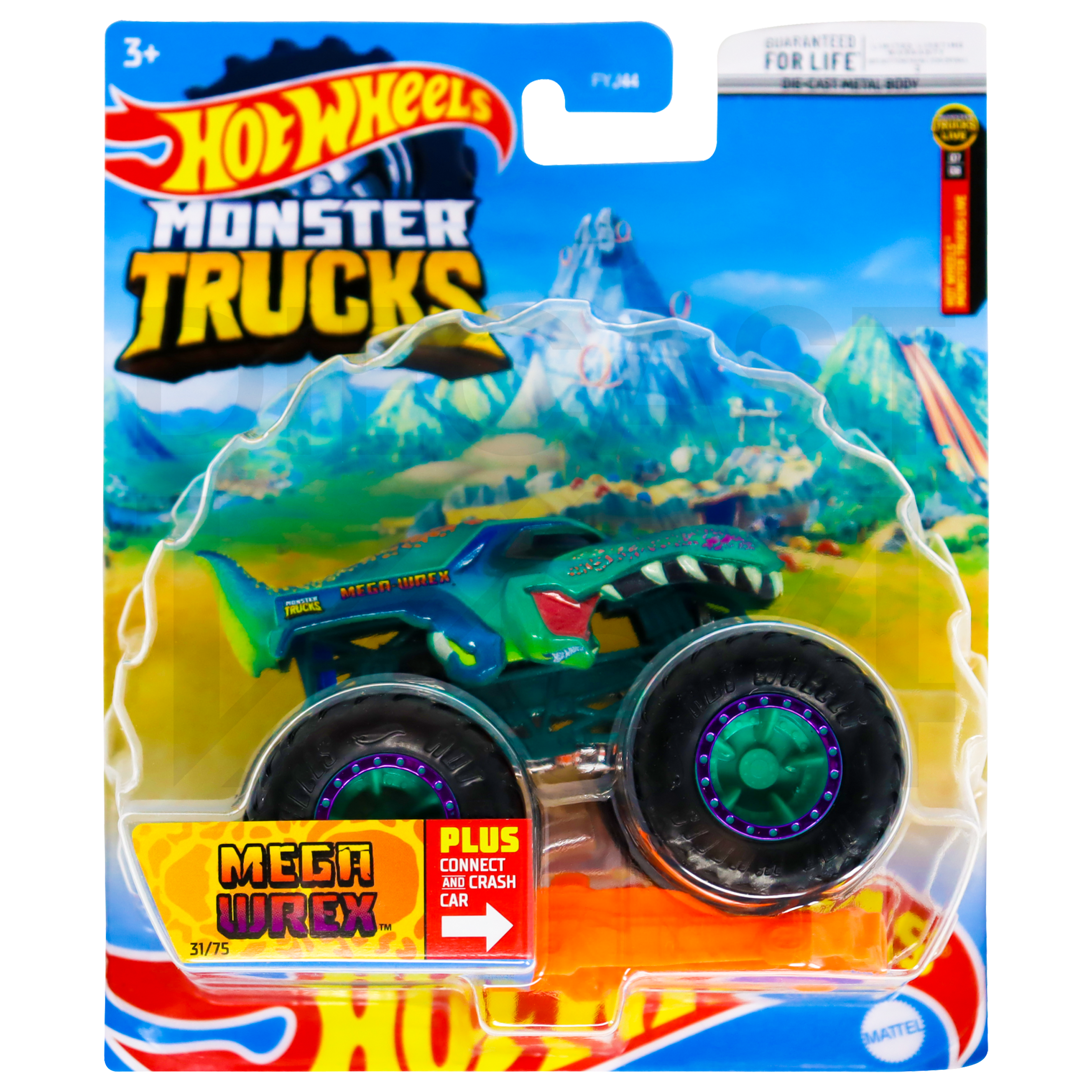  Hot Wheels Monster Trucks Mega Wrex, Connect and Crash
