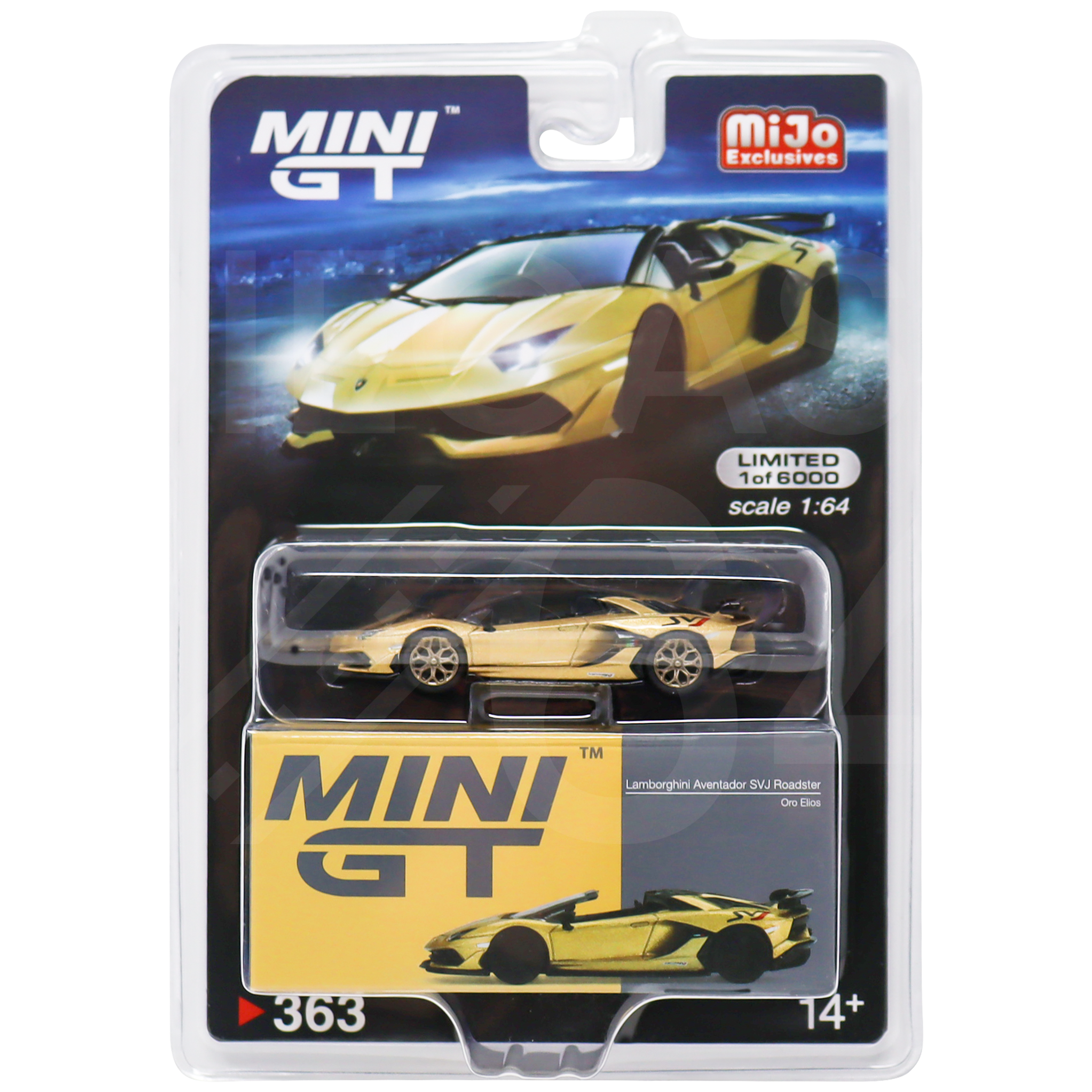 Mini GT Lamborghini Aventador SVJ Chase Car - Diecast 164
