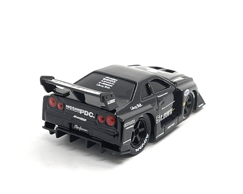 Muscle Machines Liberty Walk (LBWK) Nissan Skyline GT-R R34 - Black