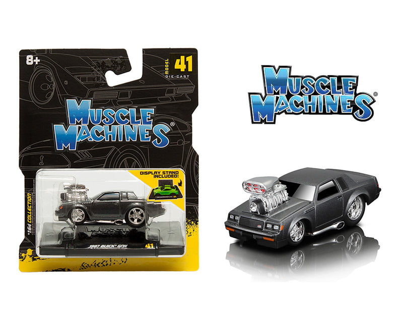 Muscle Machines 1:64 1987 Buick GNX – Dark Grey Metallic – Series 7 Model 41