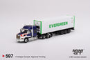 Mini GT 1:64 Western Star 49X with 40′ Reefer Container EVERGREEN Limited Edition – White