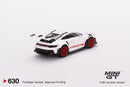 Mini GT 1:64 Porsche 911 (992) GT3 RS – White with Pyro Red Accent Package – MiJo Exclusives rear bumpber