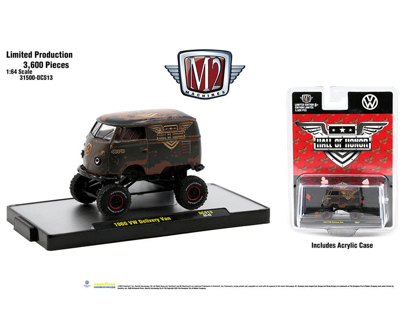 M2 Machines 1:64 Supercon Exclusive 1960 Volkswagen Delivery 4×4 Rusted 2023 Limited Edition 3,600