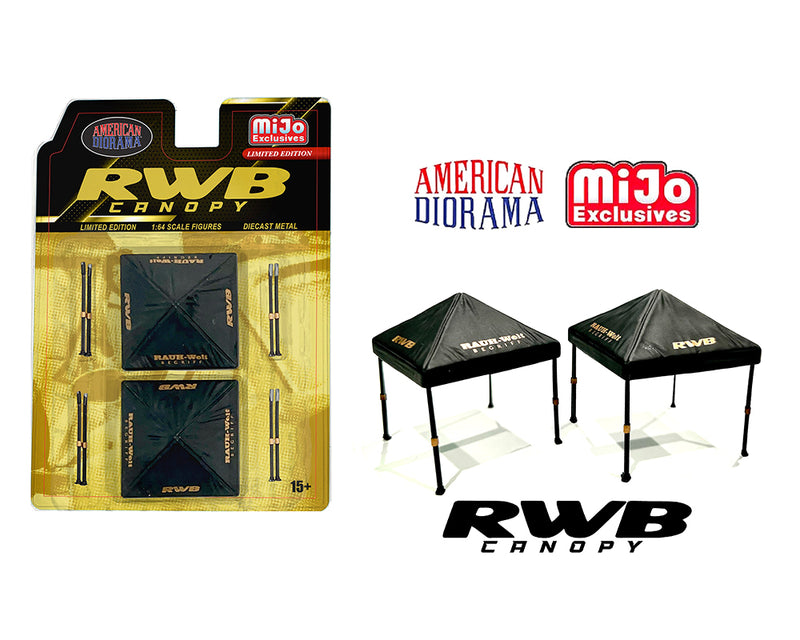 American Diorama 1:64 Canopy RWB – Black – Mijo Exclusives