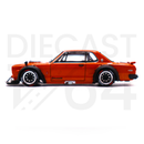 Pop Race 1:64 SKYLINE GT-R V8 DRIFT (HAKOSUKA) PANDEM – ORANGE driver side door