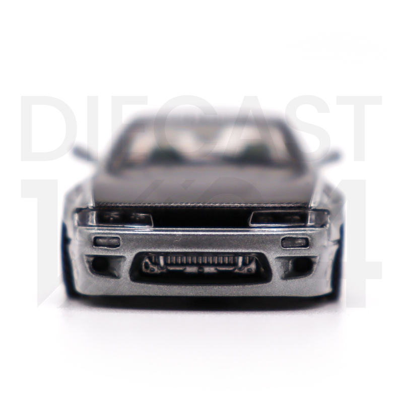 Inno64 Nissan Silvia S13 (V1) Pandem Rocket Bunny - Silver front bumper and intercooler