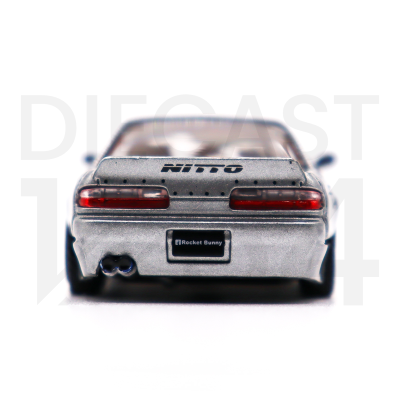 Inno64 Nissan Silvia S13 (V1) Pandem Rocket Bunny - Silver rear bumper
