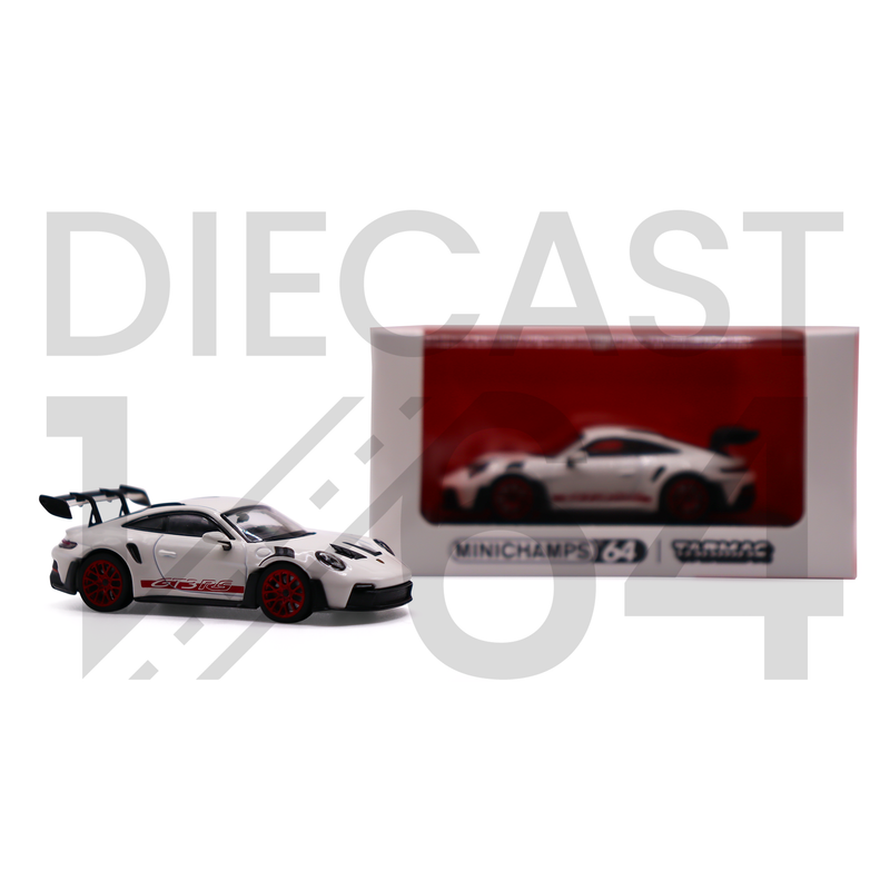 Tarmac Works x Minichamps 1:64 Porsche 911 (992) GT3 RS – White – Limited to 999 pcs