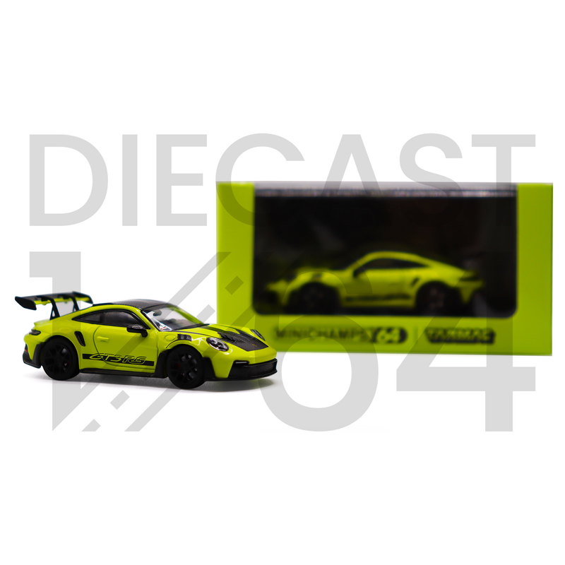 Tarmac Works x Minichamps 1:64 Porsche 911 (992) GT3 RS – Acid Green – Limited to 999 pcs