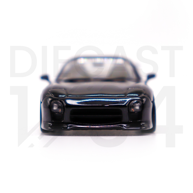 Tarmac Works 1:64 Mazda RX-7 FD3S Mazdaspeed A-Spec – Brilliant Black- Global 64 front bumper and fog lights