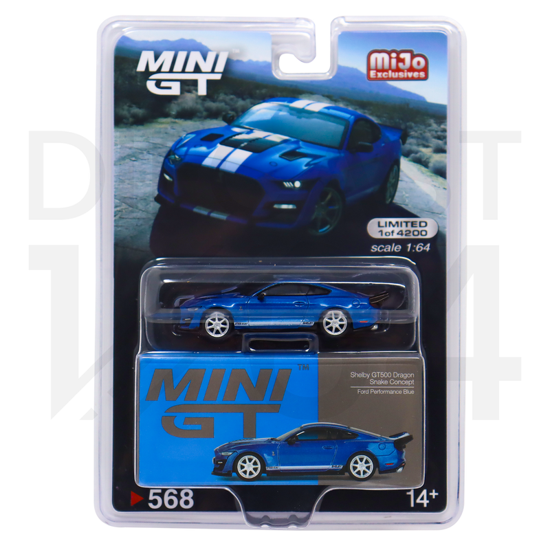 Mini GT 1:64 Shelby GT500 Dragon Snake Concept – Ford Performance Blue – Mijo Exclusives