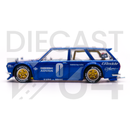 Kaido House x Mini GT 1:64 Datsun Kaido 510 Wagon Blue Limited Edition Passenger Side