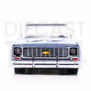 M2 Machines 1:64 1973 Chevrolet Cheyenne Super 30 Mooneyes Equipped – Light Blue front bumper grille – Mijo Exclusives Limited Edition