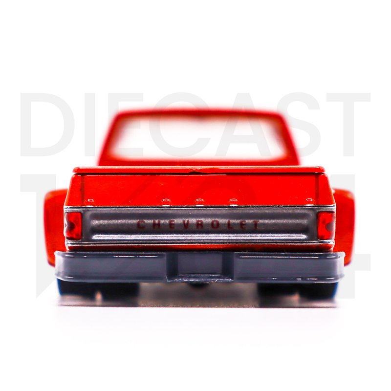 M2 Machines 1:64 1973 Chevrolet Cheyenne Super 30 Orange rear bumper and tailgate – Mijo Exclusives Limited Edition