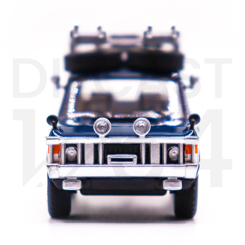 Mini GT 1:64 Range Rover 1971 British Trans-Americas Expedition (VXC-868K) – Blue front bumper and lights – MiJo Exclusives