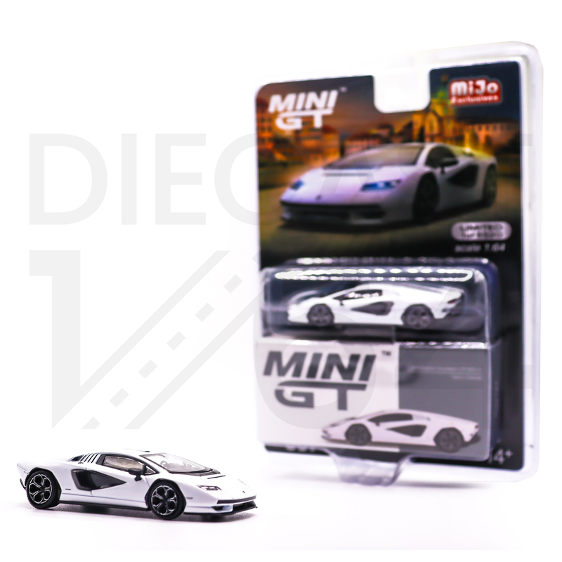 Mini GT 1:64 Lamborghini Countach LPI 800-4 – Bianco Siderale – Mijo Exclusives