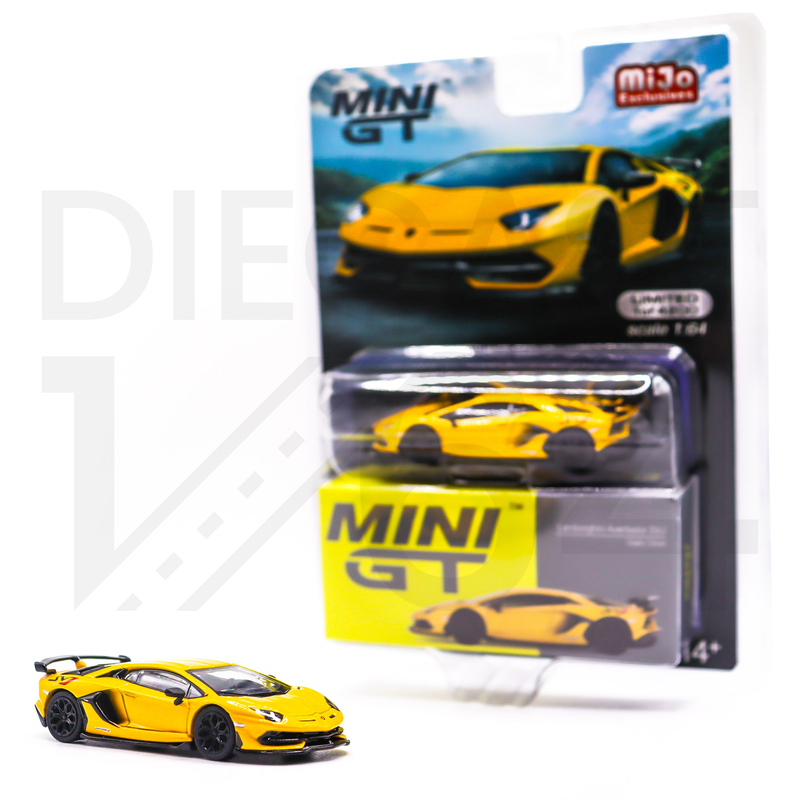 Mini GT 1:64 Lamborghini Aventador SVJ Giallo Orion – Mijo Exclusives