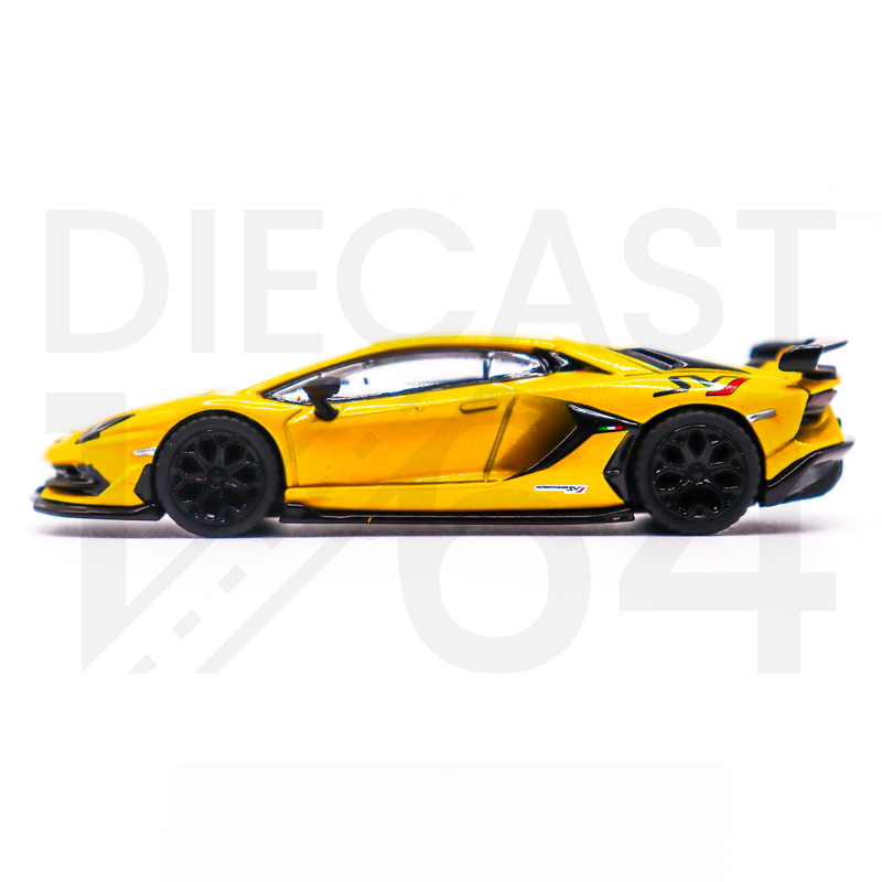 Mini GT 1:64 Lamborghini Aventador SVJ Giallo Orion driver side door – Mijo Exclusives 