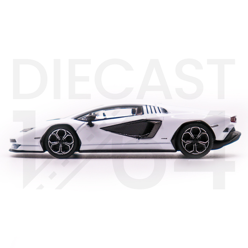 Mini GT 1:64 Lamborghini Countach LPI 800-4 driver side door – Bianco Siderale – Mijo Exclusives