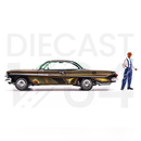 Johnny Lightning 1:64 Lowriders 1961 Chevrolet Impala with American Diorama Figure Limited 3,600 Pieces driver side door and figurine  – Mijo Exclusives