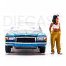 Johnny Lightning 1:64 Lowriders 1978 Chevrolet Monte Carlo with American Diorama Figure Limited 3,600 Pieces front bumper and figurine – Mijo Exclusives