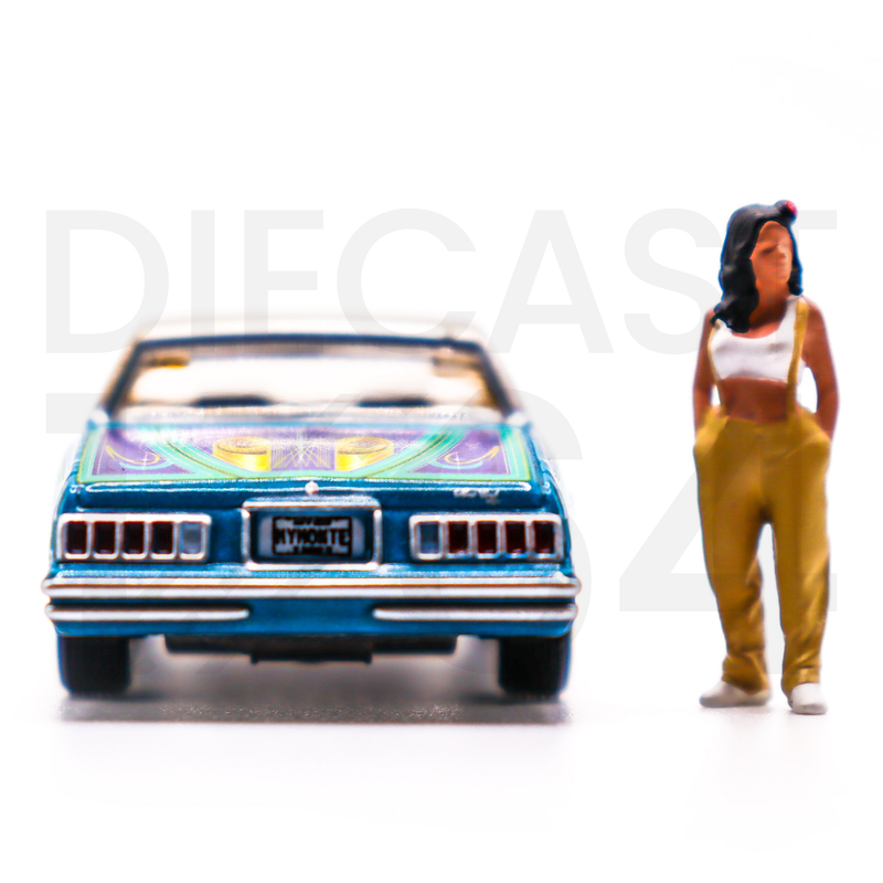 Johnny Lightning 1:64 Lowriders 1978 Chevrolet Monte Carlo with American Diorama Figure Limited 3,600 Pieces rear bumper and figurine – Mijo Exclusives