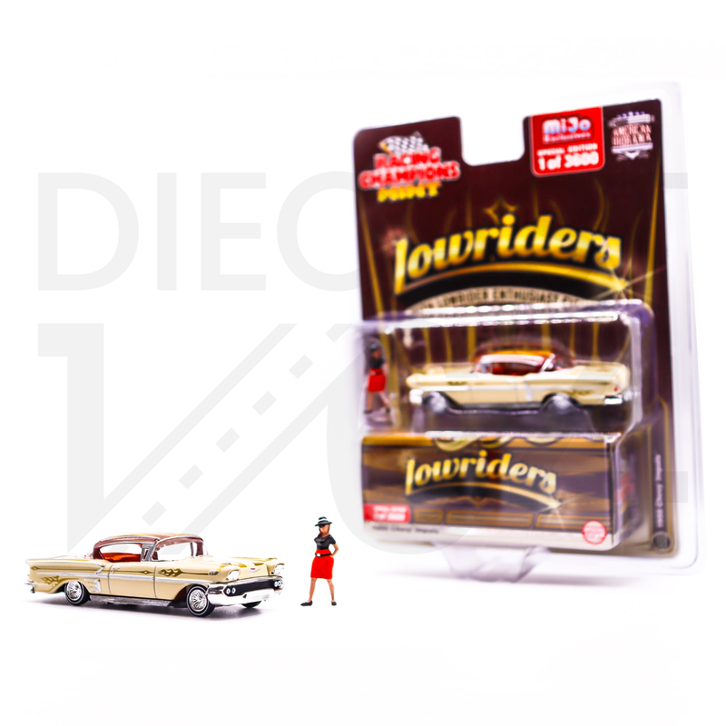 Racing Champions 1:64 Lowriders 1958 Chevrolet Impala SS With American Diorama Figure Limited 3,600 Pieces – Mijo Exclusives