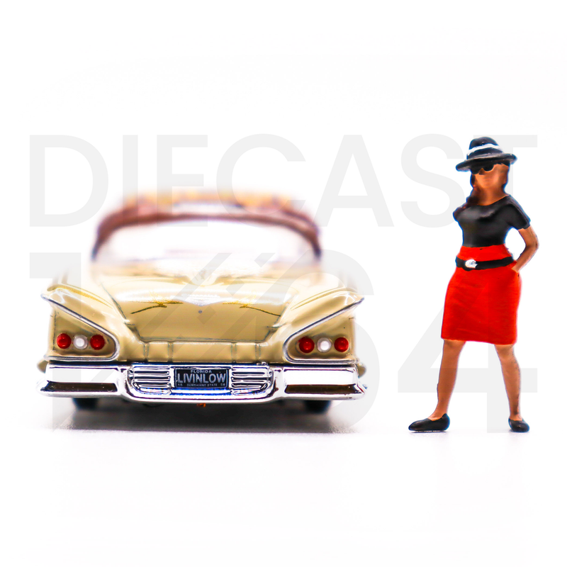 Racing Champions 1:64 Lowriders 1958 Chevrolet Impala SS With American Diorama Figure Limited 3,600 Pieces rear bumper and figurine – Mijo Exclusives