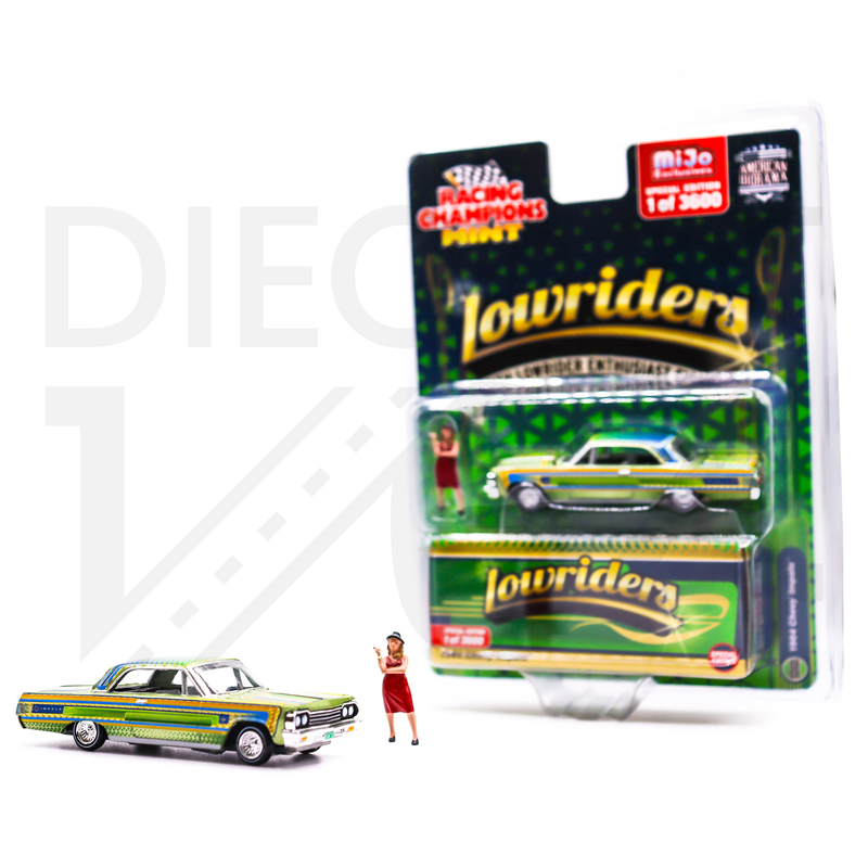 Racing Champions 1:64 Lowriders 1964 Chevrolet Impala SS With American Diorama Figure Limited 3,600 Pieces – Mijo Exclusives