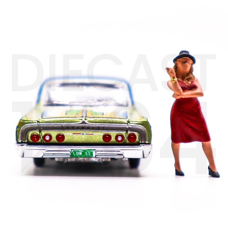 Racing Champions 1:64 Lowriders 1964 Chevrolet Impala SS With American Diorama Figure Limited 3,600 Pieces rear bumper and figurine – Mijo Exclusives