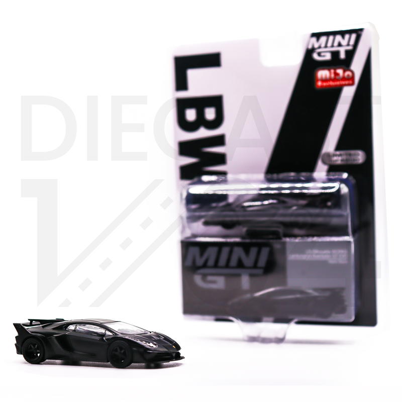 Mini GT 1:64 Lamborghini LB-Silhouette WORKS Aventador GT EVO (Matte Black)- MiJo Exclusives USAMini GT 1:64 Lamborghini LB-Silhouette WORKS Aventador GT EVO (Matte Black)- MiJo Exclusives USA