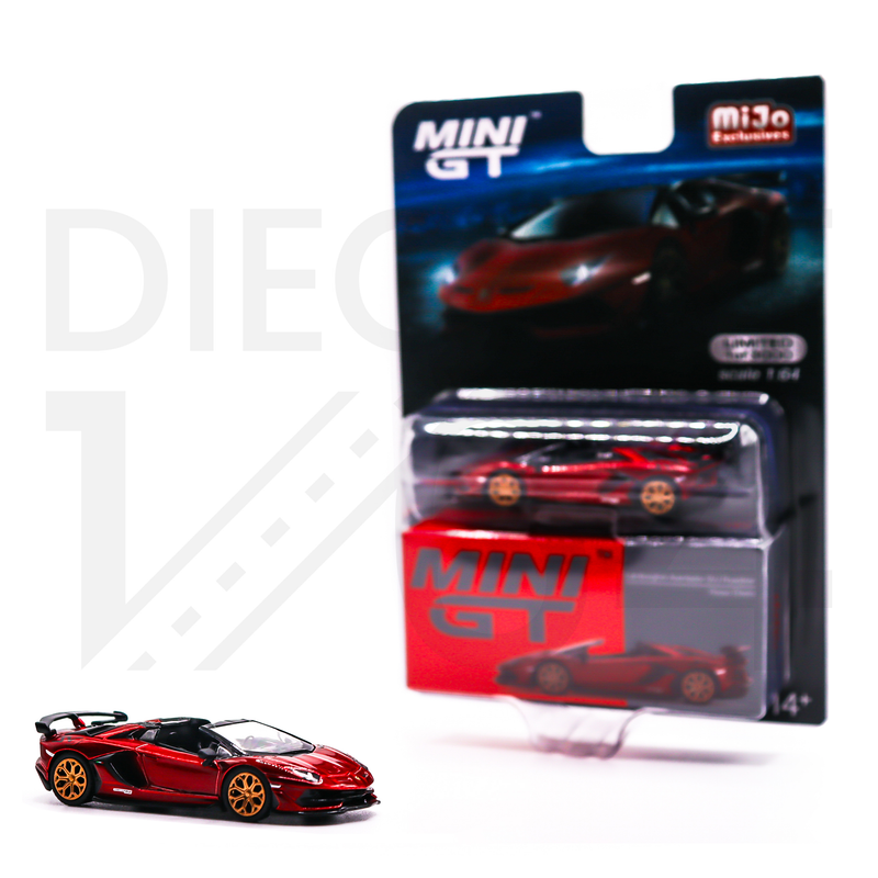 Mini GT 1:64 Lamborghini Aventador SVJ Roadster (RHD) (Rosso Efestos)