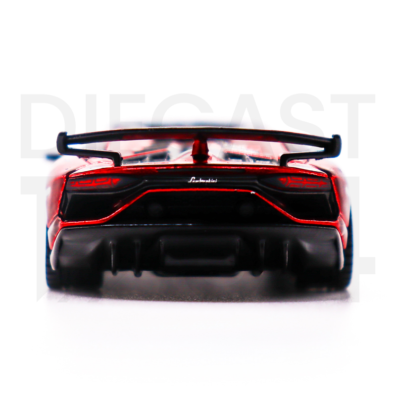 Mini GT 1:64 Lamborghini Aventador SVJ Roadster (RHD) (Rosso Efestos) rear bumper and spoiler