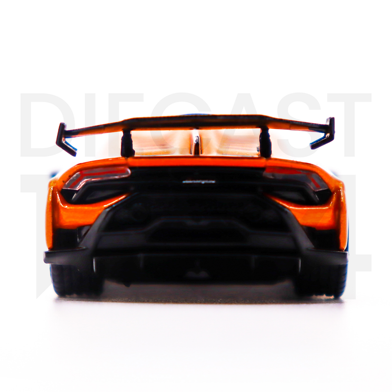 Mini GT 1:64 Lamborghini Huracán STO Arancio Borealis rear bumper and spoiler