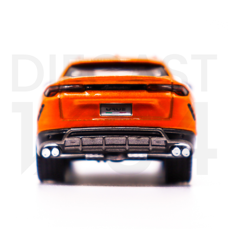 Mini GT Orange Lamborghini Urus (Arancio Borealis) rear bumper and tail lights