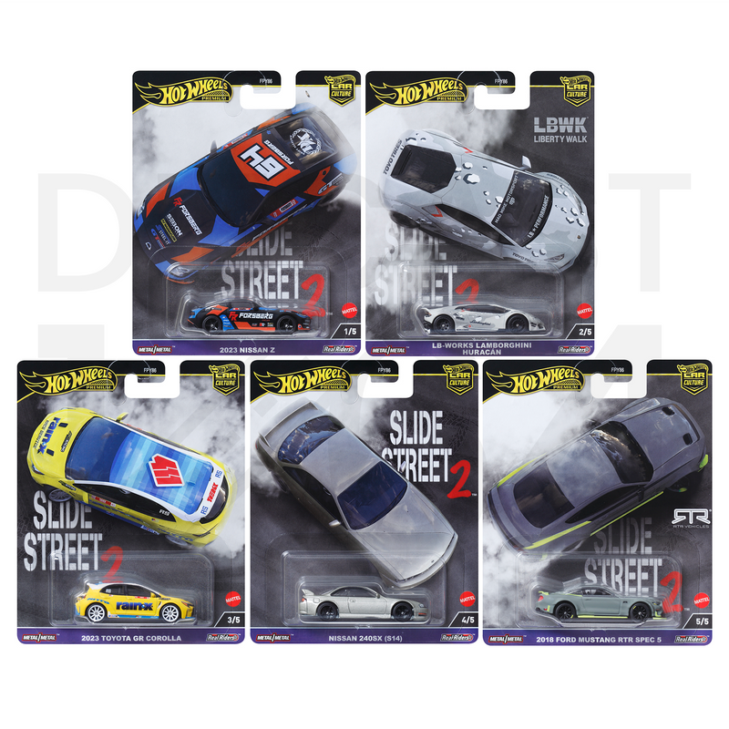 Hot Wheels Premium Car Culture Slide Street 2024 Release H Set of 5