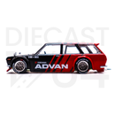 Mini GT Kaido House Datsun 510 Pro Street Wagon Advan Yokohama Limited Edition driver side door