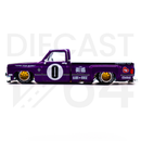 Kaido House x Mini GT 1:64 Chevrolet Silverado Dually KAIDO V1 Purple driver side door