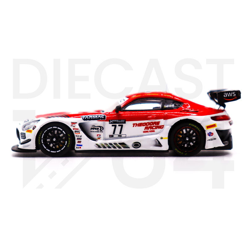 Tarmac Works 1:64 Mercedes-AMG GT3 Indianapolis 8 Hour 2022 Winner Craft-Bamboo Racing R. Marciello / D. Juncadella / D. Morad driver side door and wheels