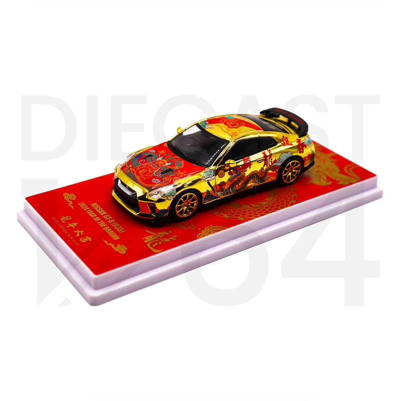 NISSAN GT-R (R35) Year Of The Dragon Special Edition 2024 Chinese New Year Edition baseplate with display cover removed