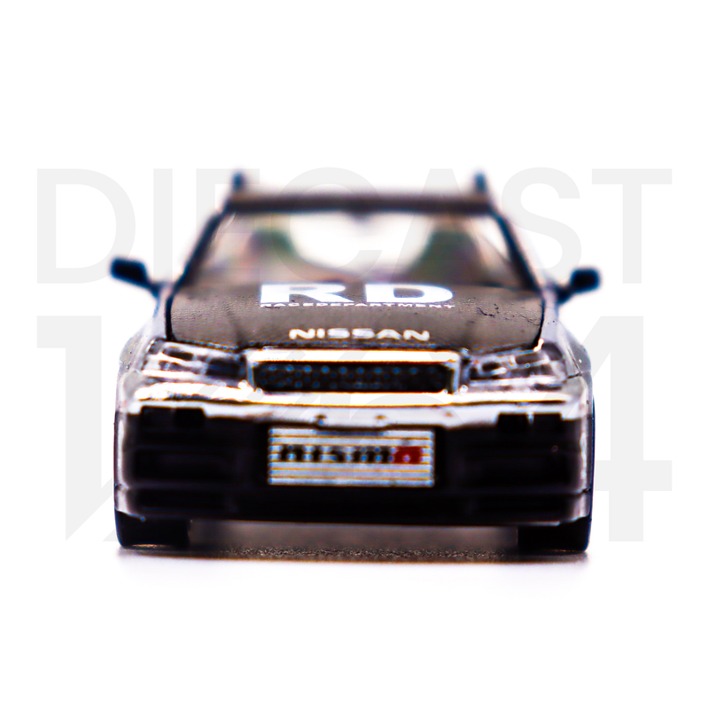 Pop Race 1:64 Nissan Stagea  Silver Chrome front bumper and grille