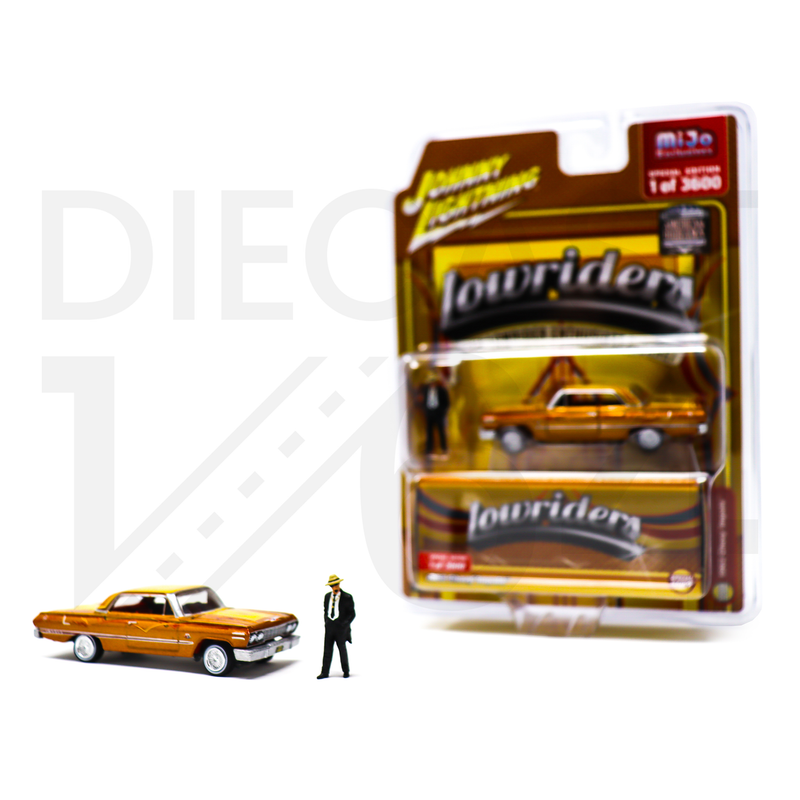 Johnny Lightning 1:64 Lowriders 1963 Chevrolet Impala with American Diorama Figure Limited 3,600 Pieces - Mijo Exclusives