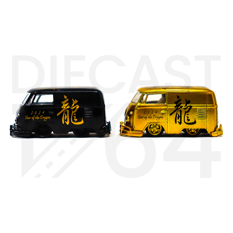 M2 Machines 1:64 1960 Volkswagen Delivery Van “2024 Year Of The Dragon” Limited Edition 2,024 Pieces Each – MiJo Exclusives driver side logos