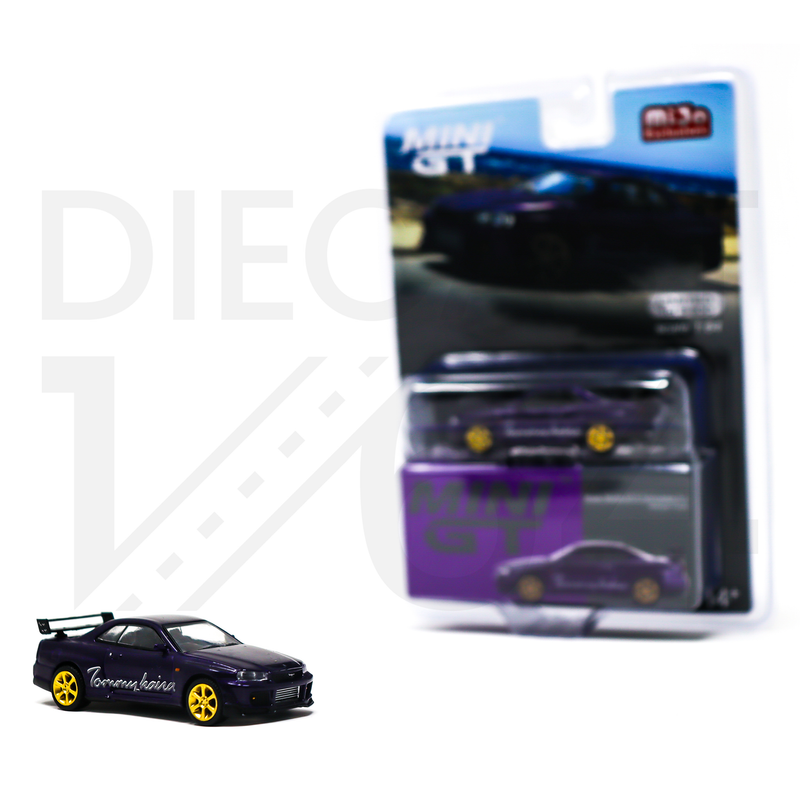 Mini GT 1:64 Nissan Skyline GT-R (R34) Tommykaira R-z – Midnight Purple- Mijo Exclusives